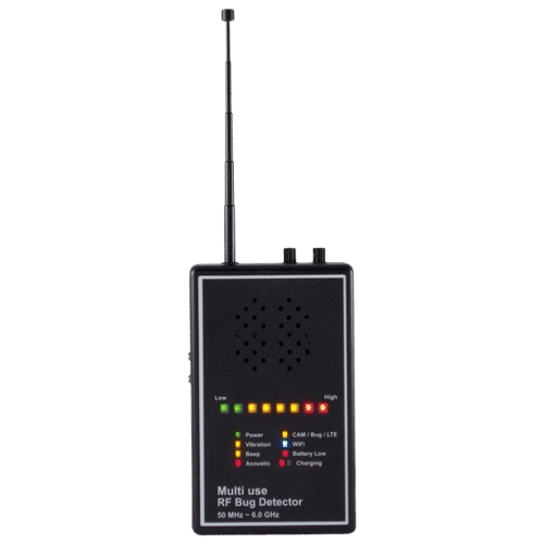 Acoustic detector for analog and digital RF signals