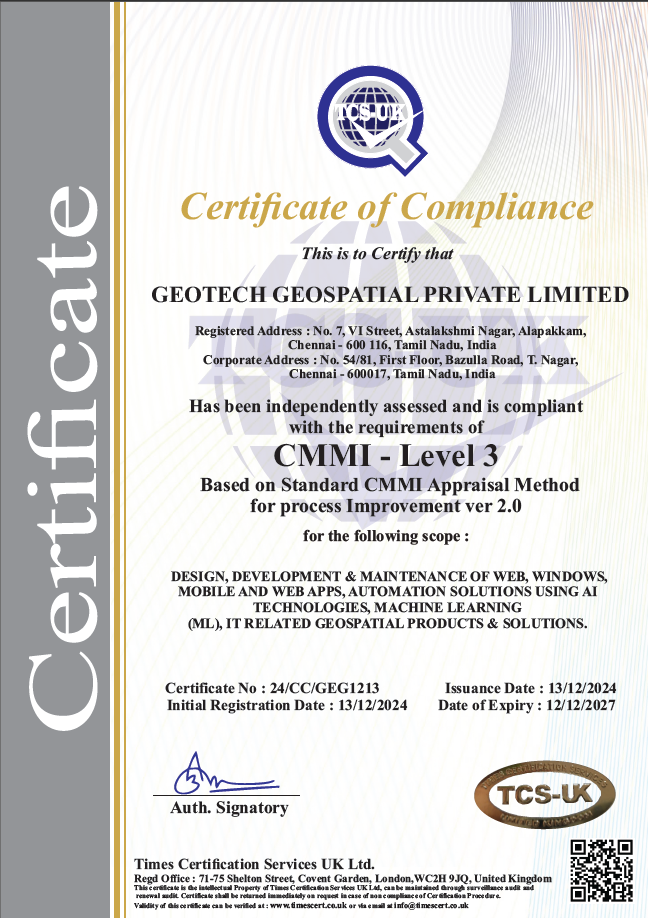 CMMI Level 3 Certificate