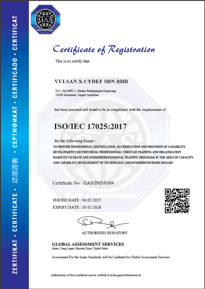 ISO 17025 Certificate